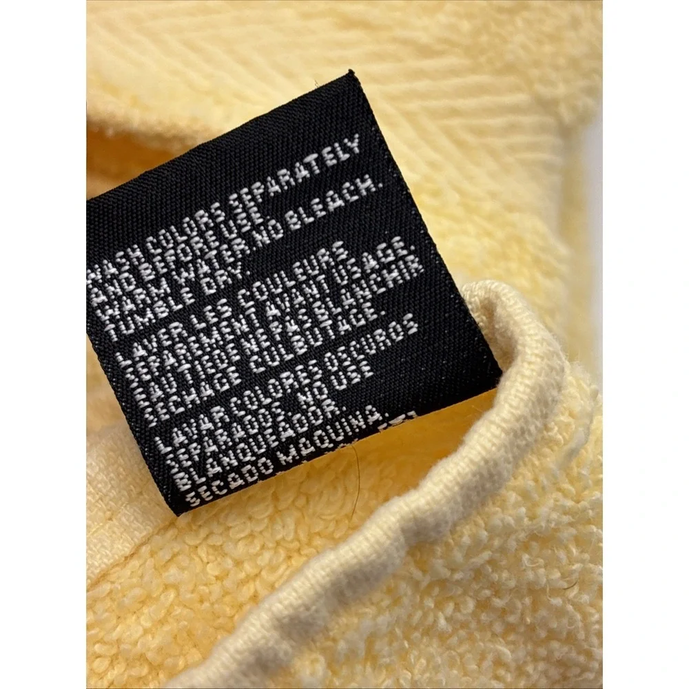 Vintage Ralph Lauren Hand Towel (2) Wash Cloth (2) Black Label Yellow